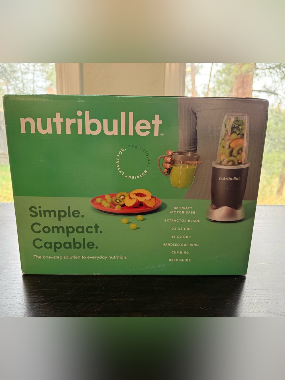 Nutribullet Compact Blender Black & Silver - 600 watts, 24 oz capacity
